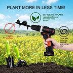 ERYTLLY Bulb Planter, Auger Spiral, Garden Planter Tool 2.5 x 16.5 inch,Rapid Umbrella Hole Digger for Planting Bulb Seedlings Bedding Tulips, and Digging Weeds Roots