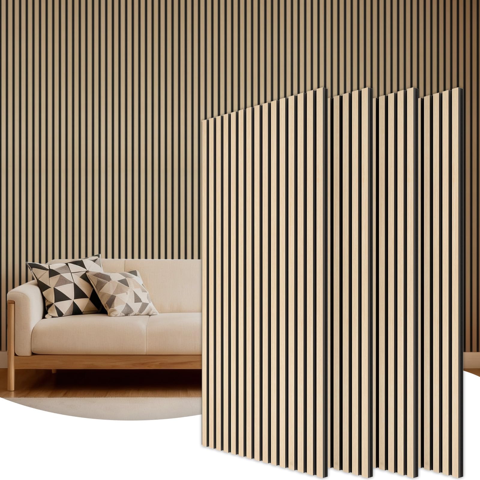 TONOR Wood Wall Panels for Interior Wall Decor-4 Pack 47.2" x 23.6"