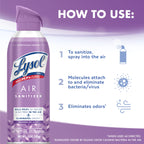 Lysol Air Sanitizer Spray with Bacterial Odor Eliminator for Home & Office, Sanitizing Air Spray, Air Freshener Alternative, Simple Fresh + Cotton Blossom + Lavender Sky, 10 oz (Pack of 3)