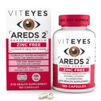 Viteyes AREDS 2 Zinc Free Macular Support, Natural Allergen Free Capsules with Vitamin E, Vitamin C, Lutein & Zeaxanthin, No Zinc, No Copper, Eye Doctor Trusted, Manufactured in The USA, 180 Ct