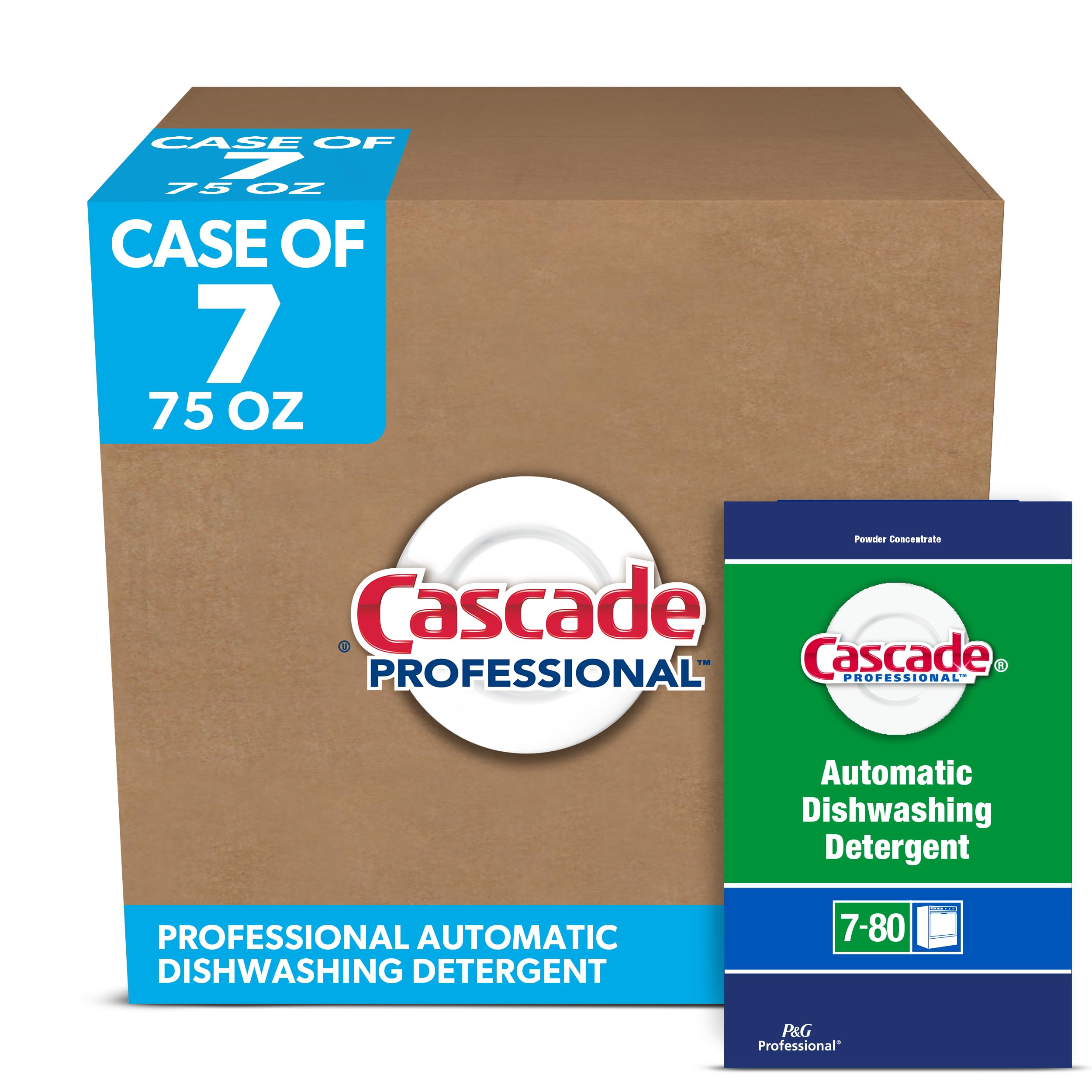 Cascade Automatic Dishwashing Detergent Powder with Dawn, 75 oz, 7 pack