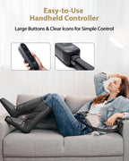 FIT KING Leg Massager for Circulation and Pain Relief, Air Compression Leg and Foot Massager to Relieve Pain Swelling Edema with 2 Size Extensions- Great Gift for Wife Mom and Dad