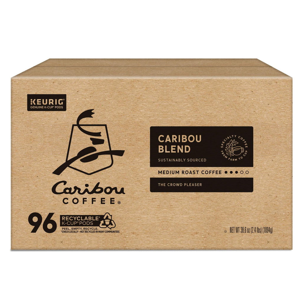 Caribou Coffee Caribou Blend Keurig Single-Serve K-Cup Pod, Medium Roast Coffee, 96 Count