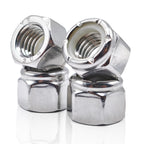 Kinhon Rock 5/16"-18 Nylon Insert Lock Nuts 30pcs SAE 304 Stainless Steel Nylon Locknuts Hex Lock Nuts Reusable Anti-Loose Corrosion-Resistant for DIY Home Automotive Industrial