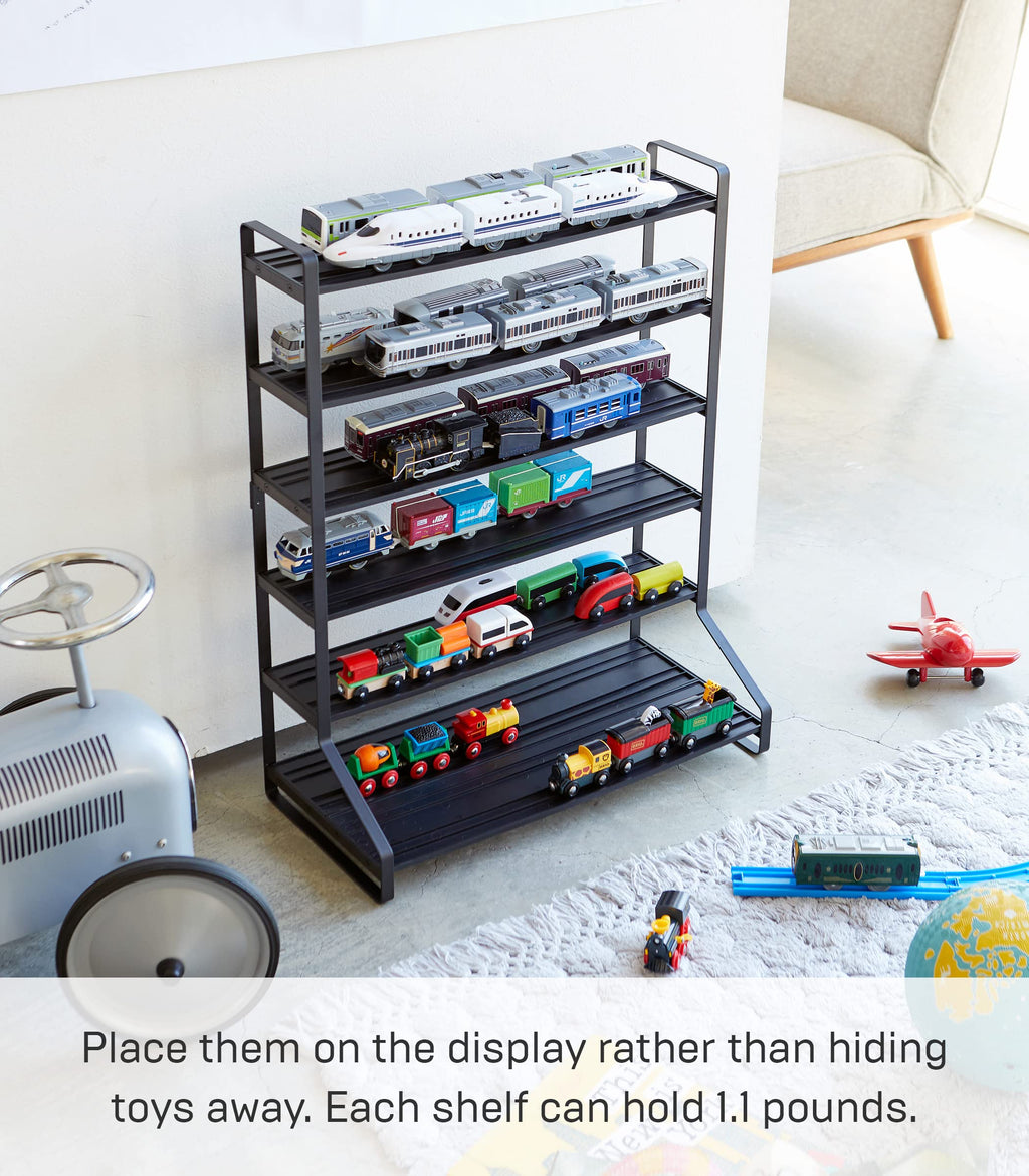 Yamazaki Home Tower Train Storage Display | Hotwheels Model Car Display | Kids Toy Storage - Steel