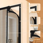 Reversible Side Opening Magnetic Screen Door for Sliding & French Doors,Upgraded PETG Mesh Anti-Tearing, Heavy Duty & Strong Magnetic, Pet and Kid Friendly - Screen Size 76"x82"