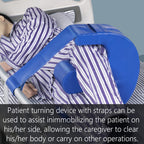 Duzzy Patient Turning Device, Turnover Device, Waterproof Detachable PU Leather Turning Pillow, Lift Assist Nursing Help The for Bedridden Elderly Patients Products (Blue)