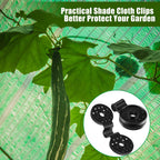 Maitys 100 Pcs Shade Cloth Clips Sunscreen Net Clips Black Plastic Sunshade Clip Greenhouse Shade Cloth Fix Clamp for Anti Bird Netting Garden Netting Patio Agricultural UV Resistant Accessories