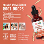 MaryRuth Organics Ashwagandha Root | USDA Organic Ashwagandha Liquid Drops | Stress Relief, Natural Calm, Relaxation and Mood Support Supplement | Adaptogenic | Nervine | Vegan | Non-GMO | 60 Servings