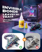 LEENEXUS Super Glue for Plastic, PLA, ABS, PETG, PC, ASA, Acrylic, PVC, Dries Clear Liquid CA Adhesive for 3D Prints, Model Kits, RC Parts & Repairs, 40ml