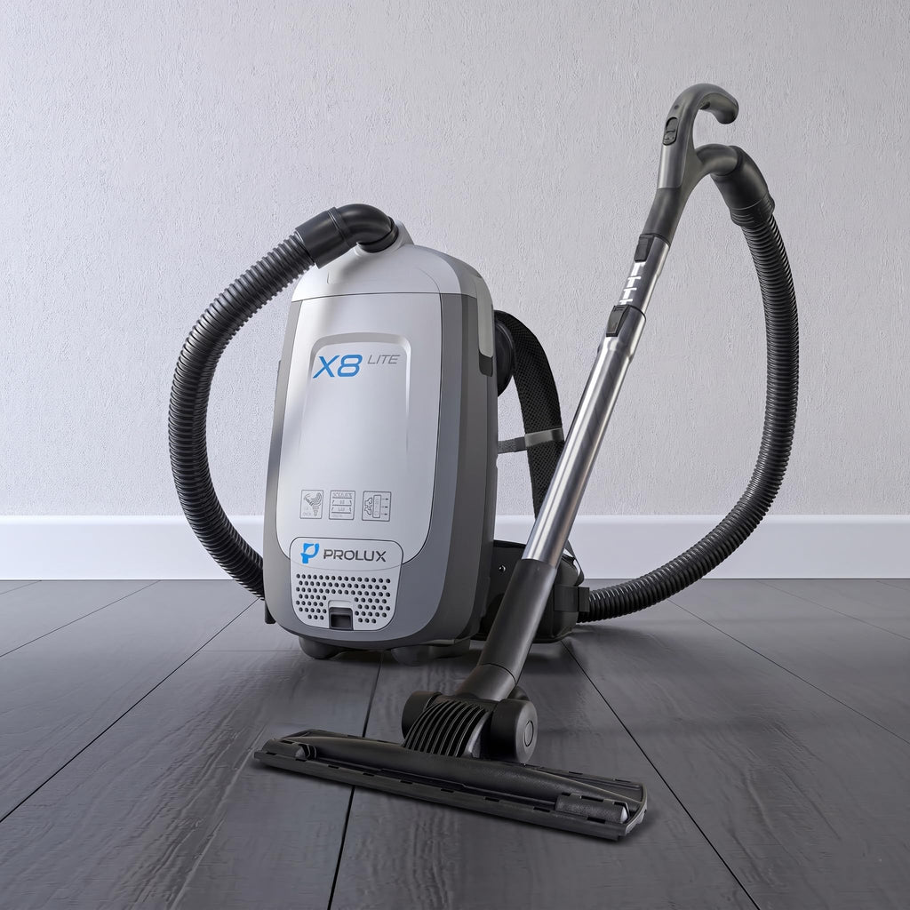 Prolux X8 Lite Backpack Canister Vacuum – Lightweight HEPA Filtration for Multi-Surface Cleaning