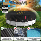 QH.HOME 18 Ft RoundSolar Pool Cover with Fast Tightening Patented Ratchet,Pool Covers for Above Ground Pools, One-Piece Tear Resistant Swimming Pool Cover Protector with Upgraded Ultimate Windproof