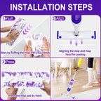 50 Pack Disposable Power Mop Pads for Swiffer Power Mop Pads,Compatible with Swiffer Power Mop Refills,Thickened Multi-Surface Replacement for Swiffer Wet Pads Refill on All Finished Floors