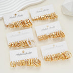 36 Pairs Gold Hoop Earrings Set for Women, Fashion Chunky Gold Hoop Earrings Multipack, Hypoallergenic Pearl Chain Twisted Statement Earring Pack for Birthday Party Jewelry
