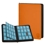 TCGUARD 16 Pockets Trading Card Zipper Binder for 1000+ Cards| Secure Side Loading Pockets | Trading Card Album Folder | Compatible with YuGiOh, MTG,Sports Cards (Orange 16)