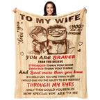 Anniversary Romantic Gifts for Women, To My Wife Blanket from Husband