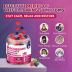 120 CT Magnesium Glycinate Gummies 1000 mg for Women and Men, Magnesium Malate & Taurate Supplements for Sleep, Body Support and Relaxation, Sugar Free, Vegan, Raspberry BlackBerry Blueberry Flavor