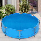 Goplus 8 FT Round Solar Pool Cover, 12 Mil Above-Ground & In-ground Swimming Pool Heat Retaining Blanket, Heavy-Duty Thermal Insulating Bubble Wrap Cover for Hot Tub SPA (Blue, Round 8 FT)