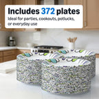 Amazon Basics Ultra Paper Plates, 10 Inch, Disposable, 372 Count (2 Pack of 186), Packaging May Vary
