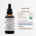 Secrets of the Tribe Wild Yam Alcohol-Free USDA Organic Tincture (Glycerite) 695 mg Responsibly farmed Wild Yam (Dioscorea Villosa) Dried Root (2 Fl Oz) Hormone Support Supplement
