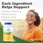 Ridgecrest Herbals ThyroNourish, Thyroid Support, Herbal and Vitamin Supplement with Ashwagandha, L-Tyrosine, Iodine, Copper, Kelp. Supports Energy, Metabolism Health, Normal Sleep (60 Caps, 30 Serv)