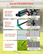 VEVOR Crop Cage, 3.9 x 3.9 x 5.9 ft Plant Protection Tent with Zippered Door, Wind-Resistant Tall Crop Cage, Easy to Install, Outdoor Raised Bed Cover, Tomato Plant Netting for Garden Patio Lawn
