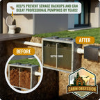 Septic Tank Treatment - 1 Year Supply of Septic Safe Dissolvable Easy Flush Live Bacteria Packets (12 Count) - Best Way to Prevent Expensive Sewage Backups - Made in USA