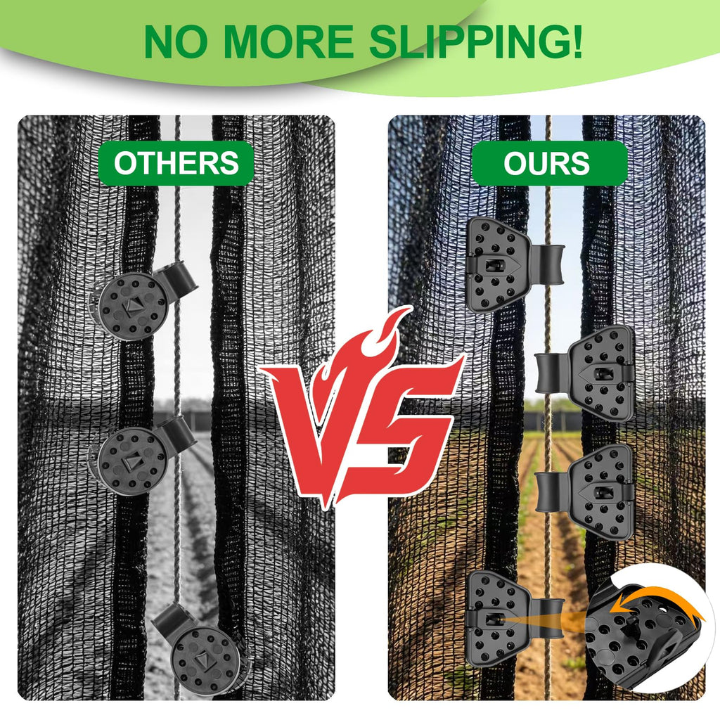 120 PCS Shade Cloth Clips 2026 New Shade Clamps,Garden Net clamps,Reusable Dual-buckle Tarp Clips Heavy Duty Lock Grip for Garden Patio,Fence Mesh fabric fasteners