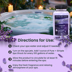 Lavender Aromatherapy Spa Shock for Hot Tubs & Spas | Non-Chlorine Oxidizing Hot Tub Shock Treatment | Compatible with Bromine Tablets & Chlorine | Neutralizes Odors & Clarifies Water (2 lbs)