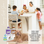 Quick Shine Hardwood Floor Cleaner & Wood Floor Polish w/Plant-Derived Carnauba 27oz Bottles,Removes Scratches,Safer Choice,A Clean That Can Be Seen,(Pack of 4)