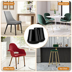 Meldel 24 PCS Silicone Chair Leg Floor Protectors Extra Small(0.6"-0.8") Rubber Felt Furniture Pads Chair Legs Caps/Covers for Hardwood Floors, Tile from Scratches & Reduce Noise - Round, Black