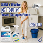 Black Diamond Stoneworks Marble & Tile Cleaner Gallon + Ultimate Grout Cleaner with Brush Quart (2-Pack) – Safe for Natural Stone, Deep Grout and Tile Cleaning to Restores Shine