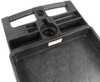 MaxWorks Heavy Duty 2‑Shelf Service Cart 500 lb Capacity Polypropylene Utility Cart with 5" Non‑Marring Casters Deep Trays and Built‑In Tool Storage for Garage Warehouse Workshop (80855)