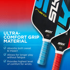 Selkirk Sport SLK Neo Graphite Pickleball Paddles Set of 2 | Designed in The USA | Complete Pickleball Set with 2 Pickle Ball Rackets, 3 Hybrid+ Balls, and SLK Sling Bag | Red & Blue