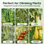 48x48 Cucumber Trellis for Raised Bed - U Shape Vegetable Garden Trellis for Climbing Plants Outdoor - Support for Cucumbers, Pea, Zucchini, Squash,Tomato, Green Bean, Vine, Watermelon, Melon, Pumpkin