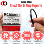 Captain O-Ring - R0358000 O-Ring Kit for Jandy/Zodiac Pool/Spa Filters (Includes 12 Orings)