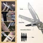 MOSSY OAK Multitool, 22-in-1 Stainless Steel Pliers with Screwdriver Sleeve, Camo Steel Handle, Self-locking Knife with Sheath-Perfect for Outdoor, Survival, Camping, Hiking, Simple Repair