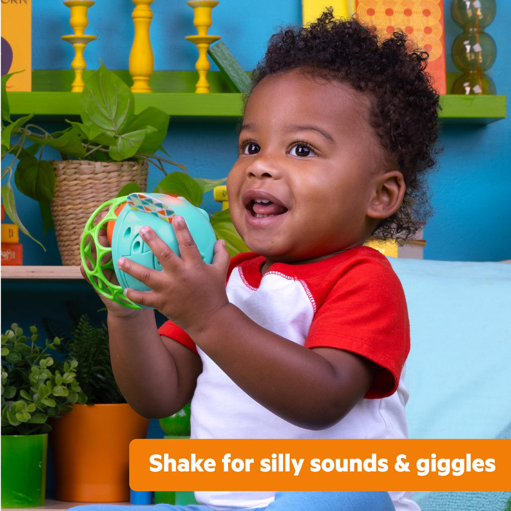 Bright Starts Giggle & Rattle Gift Set - Musical & Sensory Baby Toys 2-Pack, Elephant & Monkey, Unisex, Newborn+