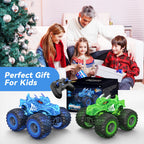 AUUGUU Remote Control Car, 2.4GHz Monster Trucks Toys with Light Spray, Birthday Gift for Kids 3 4 5 6 7 8, All Terrain RC Cars, Toys for Boys Girls 3+ Year Old