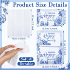 Yinder 60 Bulk Happy Tears Tissue Packs for Wedding 3 Ply Pocket Size Tissues Packs for Guests Facial Individual Wedding Favors Party Supplies Travel Graduation Celebration(Blue Flower)