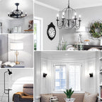 Brightever E12 Candelabra LED Light Bulbs 60 Watt Equivalent, 620 Lumen 6W C32 B11 Clear LED Filament Candle Bulbs, Dimmable Daylight White 5000K Chandelier Light Bulbs for Ceiling Fan, Pack of 5