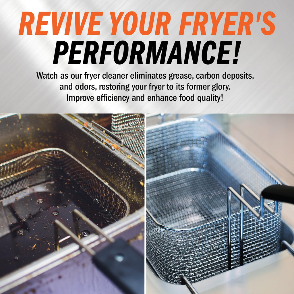 Active Element Fryer Cleaner - 8-lbs - Fryer Boil Out - Contains 21 Cleanings - Concentrated Powder - Commercial Strength - Removes Burnt On Organics - Deep Fryer Cleaner