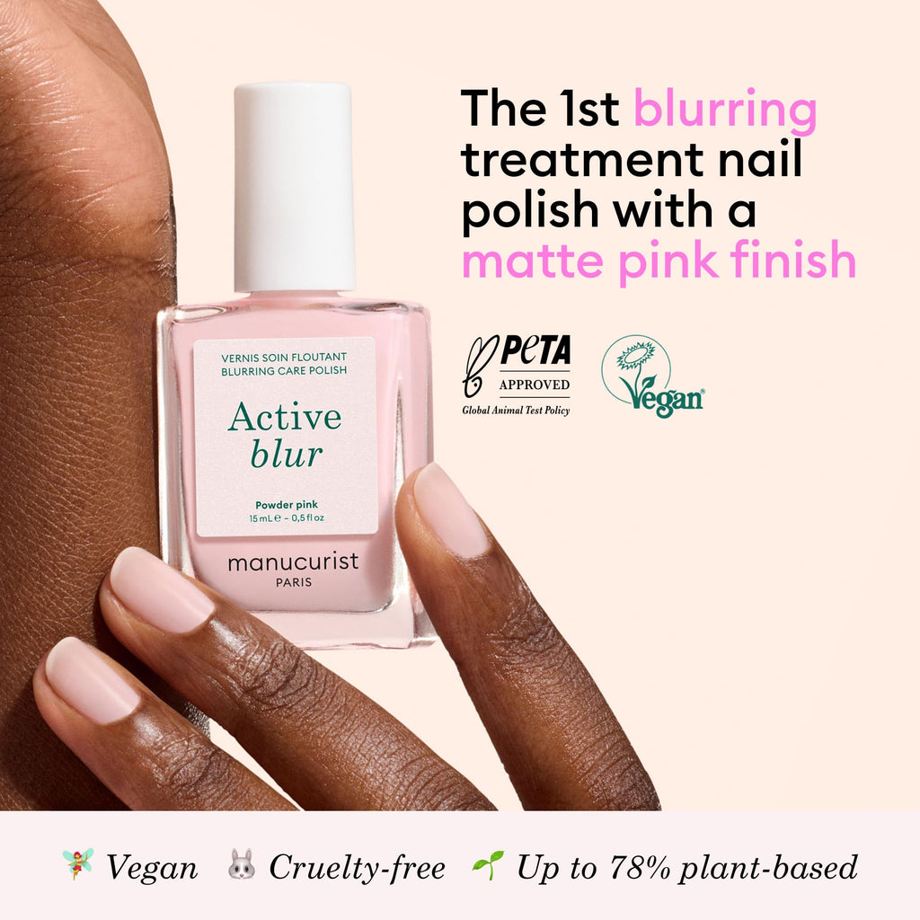 Manucurist Active Blur Powder Pink Matte Nail Strengthener Polish