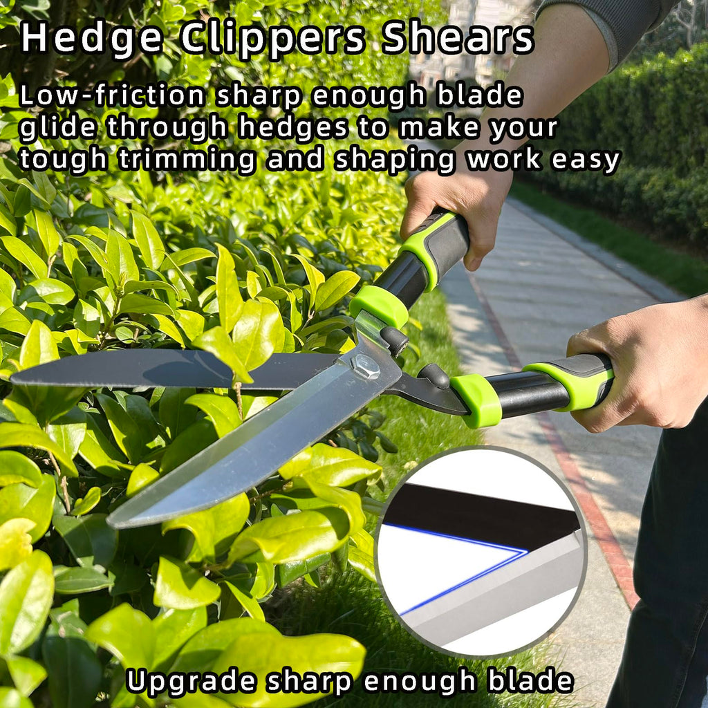 YRTSH Hedge Clippers, Garden Hedge Shears for Trimming Border Hedges Shrubs