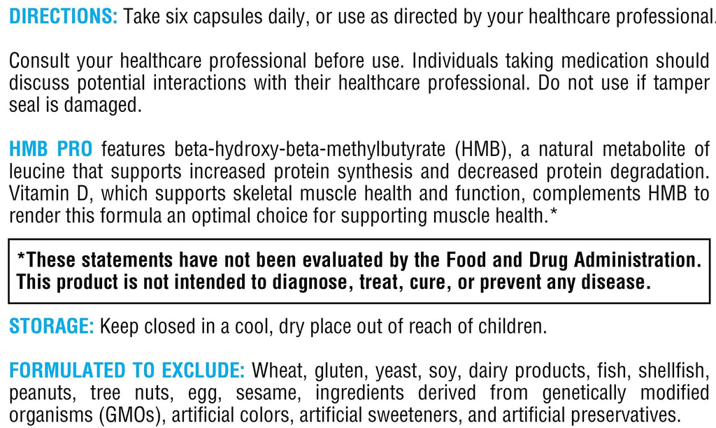 XYMOGEN HMB PRO - Muscle Recovery & Lean Muscle Support - Calcium Supplement with Vitamin D3 - Dairy-Free & Gluten-Free - 150 Capsules