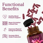 VINIA Piceid Resveratrol Supplement Capsules. Increases Blood Flow and Nitric Oxide. Blood Pressure and Heart Health Support | Antioxidant from Red Grapes | Non-GMO, 30 Count
