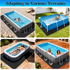 ComfyKit 15x10ft Rectangular Pool Liner Pad for Above Ground Swimming Pools,Thickened Under Pool Mat Padding,Pools Bottom Liner Protector to Prevent Punctures & Extend Liner Life