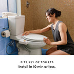 TUSHY Classic 3.0 Bidet Toilet Seat Attachment - a Non-Electric Self Cleaning Water Sprayer with Adjustable Water Pressure Nozzle, Angle Control & Easy Home Installation (White/Matte Black)