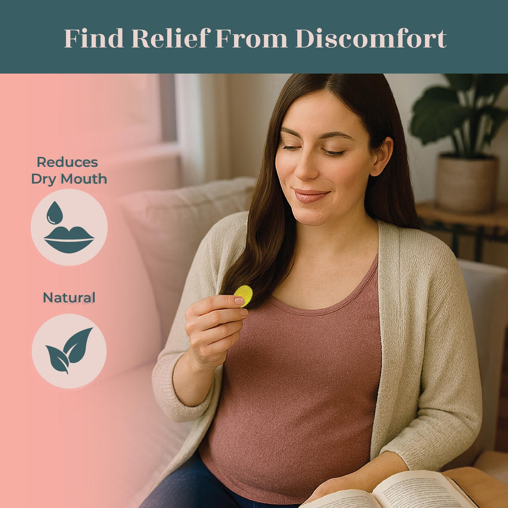 Three Lollies Preggie Drops Pregnancy Nausea Relief Drops with Vitamin B6 and Essential Oils, Morning Sickness and Queasy Stomach Support for Pregnant Women, Sour Lemon, 100 Count