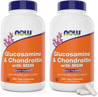 Now Glucosamine & Chondroitin with MSM, 300 Capsules (Pack of 2)
